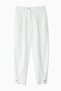 Carrot Type Trousers with Pleated Legs and Stylish Button Detail 18123