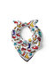 منديل حريري منقوش باللون الأحمر والأصفر - 2