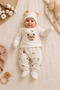 Baby Boy Muslin Fabric 10-Piece Hospital Discharge Set with Vest and Teddy Bear, Premium Boxed Gift - 3