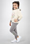 Gardens Needs Bees Printed Hooded Bottom Top Girl's Tracksuit Set - 2