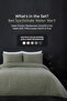 100% Cotton Double Pique Set Special Stone Washed Bedspread Barbara 3 Piece Luxury Soft Green - 5