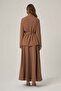 Women's Sequin Embroidered Belt Detailed 3-Piece Set Cocoa 31375 - 5