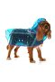 Dog Small and Medium Breed Raincoat Otso Transparent Blue