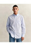Men's Blue Regular Fit Logo Shirt