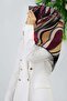 100% Twill نمط أوراق العرقية اللون الأحمر 90x90 زراعة الشكل: وشاح مخيط يدويًا - 5