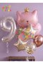 Pink Cat 9 Year Old Balloon Set Star Balloon Foil Set Pink Cat Concept Birthday Set Age Balloon Set
