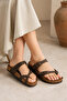 Moderno Women's Cross Strap Anatomical Cork Sole Daily Comfortable Slippers - 5