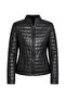 Henrietta Women's Black Coat - Zippered, Stitched and Padded Lined - 5