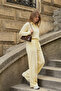 Yellow Long Sleeve 100% Cotton Muslim Shirt Suit Sh365 - 2