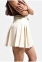 Women's Off-White W5 Belted Pleated Organic Cotton Fabric Mini Skirt with Shorts Inside - 3