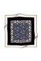 100% twill silk border wave pattern black - gray color 90x90 sewing method: hand stitched scarf - 7