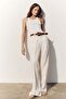 Belted linen-blend trousers - 4