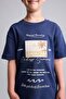 100% Cotton New Regular Fit Crew Neck Short Sleeve Back Printed Navy Blue T-Shirt for Boys H7991A8 - 5