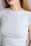 Fitted Crew Neck Ribbed Short Sleeve T-Shirt H1129Ax26Sp - 4