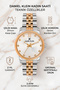 Women's Wristwatch Rose Gold-Silver Color Steel Band & Case Sddk093 - 5
