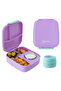 Mega Flex Bento Lunch Box 1864ml, Leakproof Lunch Container with Integrated 250ml Insulated Food Jar- Orchid Mist