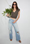 Pirme women's soft and flexible organic cotton v-neck khaki t-shirt - 4