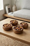 Inge - Natural Acacia 4-Piece Round Snack Bowl