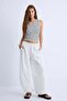 3 Pieces of Ribbed Fitted Viscose Blended Strappy T-Shirt - 2