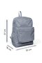حقيبة ظهر USB بأربعة أقسام بشعار مطرز باللون الأخضر المائي 24104 - 5