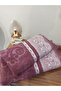 2-Piece Fringed Bath Set, Bath and Head Towels - Dried Rose - 2