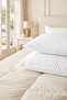 2 Pieces 100% Cotton Fabric Goose Feather Comfortable Satin Piping 900 Gr Microgel Pillow Set 50X70
