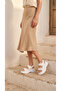 White Skin High Sole Double Velcro Two Stripes Summer Women's Wedge Heeled Sandals - 7