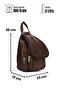 Gk66 Women's Backpack Suitable for Daily Use with Knitted Motif Covered Bag in Brown Color - 7