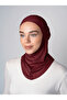 Large Size Hijab Bonnet with Neck Collar - Burgundy - (St224), (Id 3422406) - 3