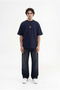 Men's Seal Printed Double Face Oversize T-Shirt Midnight Blue - 5