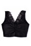 Women's Cotton Bra with Gathered Lace and Flexible Gathering Shape (6080) - 2