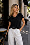 Women's Black T-Shirt - 4
