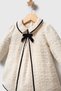 Baby Girl Long Sleeve Black Stripe Detailed Chanel Fabric Premium Dress + Bag - 3