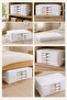 Set of 5 Large Size 70X50X25Cm Sofa Bed with Window & under Bed, Quilt & Pillow Organizer Bag White - 5
