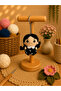 Amigurumi Knitted Keychain - Handmade Bag Accessory and Gift Figure Wesnesday