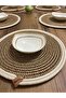 6 Pieces 33x33 Charger Jute, Ameriken Serving, Table Cloth, Charger Gift, Dowry Presentation - 3