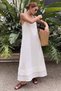 Lole Women's Strappy Long Casual Dress Cream-Salmon