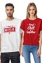 Netflix and Chill Printed Lover Couple Combination Regular 2-Piece Set T-Shirt - 3