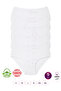 Women's Panties 100% Cotton High Waist Heart Patterned White Panties 5-Pack