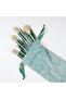 Green 13Pcs Makeup Brush Set Ultra Soft Fiber Loose Powder Eyeshadow Lip Concealer Blush Foundation - 5