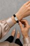 Women's Oval Leather Strap Minimal Vintage New Season Gold Sleeve - 6