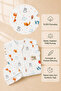 Patterned 100% Cotton Unisex Baby Sleeping Bag 0-6 Months with Zipper and Snap Fasteners, Seasonal Hat for Newborns - 2