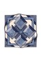 100% twill silk marble patterned indigo - navy blue colored 90x90 scarf sewing method: hand stitching - 8