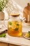 Heat Resistant Borosilicate Glass Teapot 1800 ml Stylish Presentation Teapot with Stainless Steel Strainer - 2