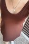 Thick Strap Modal Dress-Brown Brown - 7