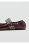 Leather Perforated Ballerina Shoes - 4