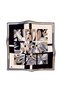 57% Silk 43% Viscos Twill Silk Geometric Patterned Beige - Gray Colored 90X90 Planting Shape: Hand Sewing Match - 6