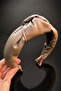 Bym433 Mink Leather Look Knotted Women's Hair Crown Soft and Stylish Accessory
