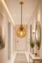 Lorenza Single ✨   Black ✨   Gold Detailled ✨   Bal Glop Glass Single Chandelier Modern ✨   Living Room Chandelier Kitchen Glass Chandelier ✨   Modern Chandelier Models Lighting Ceiling Lighting Living Room Chandelier Metal Body Living Room - 6