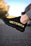 Black Yellow Men's Skin Sneakers 0012SANTO - 5